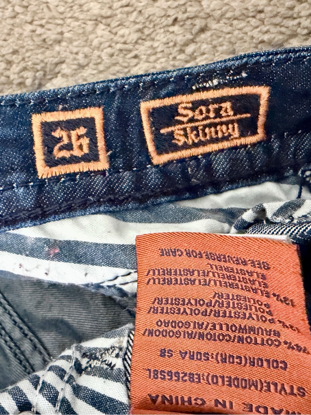 Rock Revival Jeans Womens Size 26 Sora y2K Skinny Dark Blue Rhinestone Low NWOT - Picture 4 of 11